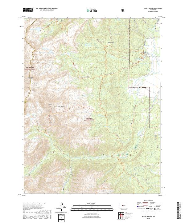 US Topo 7.5-minute map for Mount Massive CO