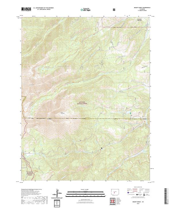 US Topo 7.5-minute map for Mount Ouray CO