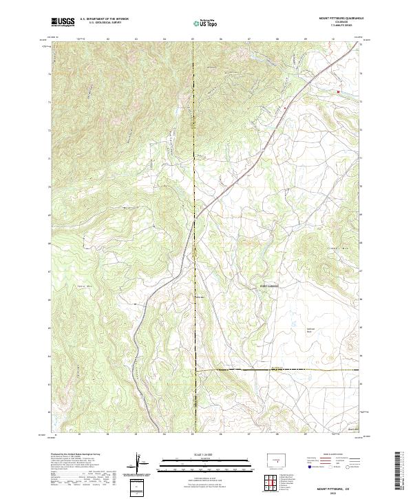 US Topo 7.5-minute map for Mount Pittsburg CO
