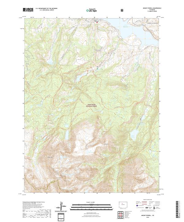 US Topo 7.5-minute map for Mount Powell CO