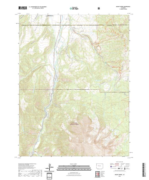 US Topo 7.5-minute map for Mount Sopris CO