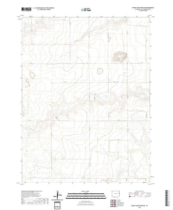 US Topo 7.5-minute map for Mount Sunflower NW CO