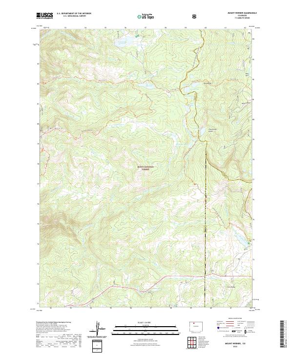 US Topo 7.5-minute map for Mount Werner CO