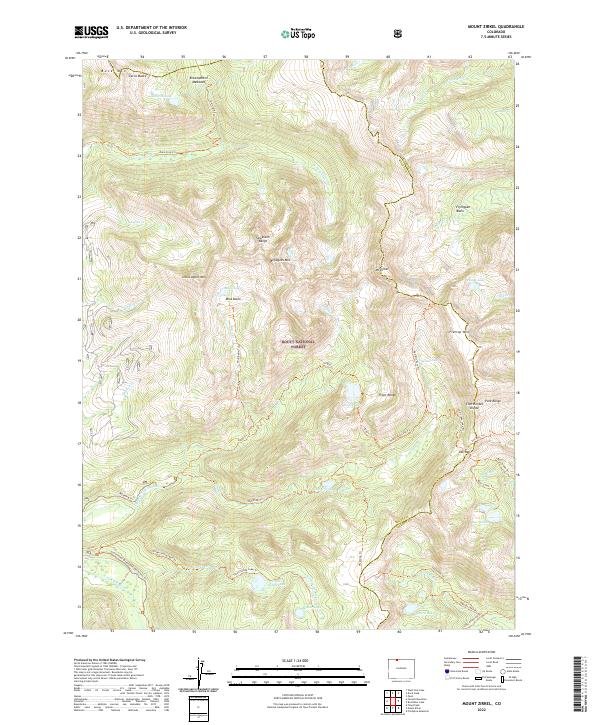 US Topo 7.5-minute map for Mount Zirkel CO