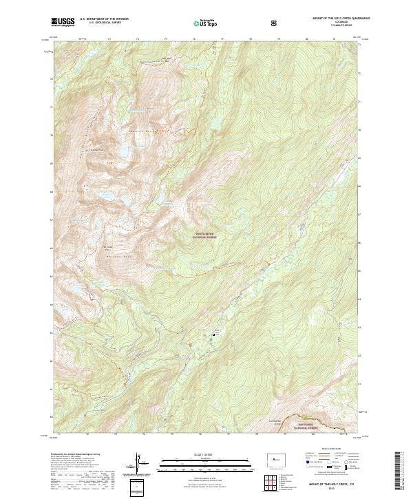 US Topo 7.5-minute map for Mount of the Holy Cross CO