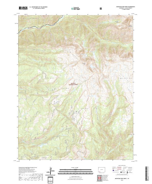 US Topo 7.5-minute map for Mountain View Crest CO