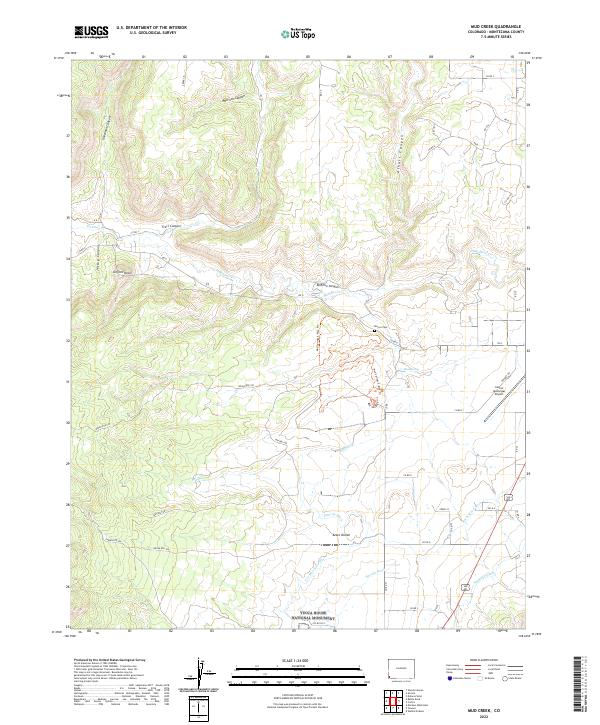 US Topo 7.5-minute map for Mud Creek CO