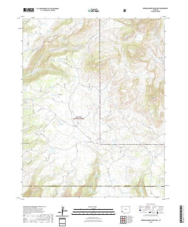 US Topo 7.5-minute map for Narraguinnep Mountain CO
