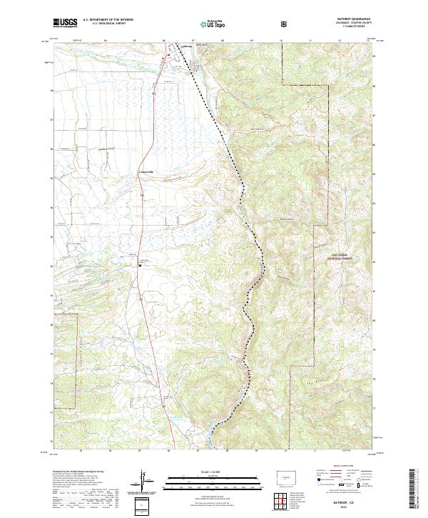 US Topo 7.5-minute map for Nathrop CO