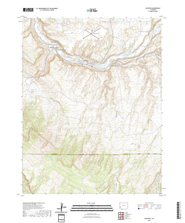 US Topo 7.5-minute map for Naturita CO