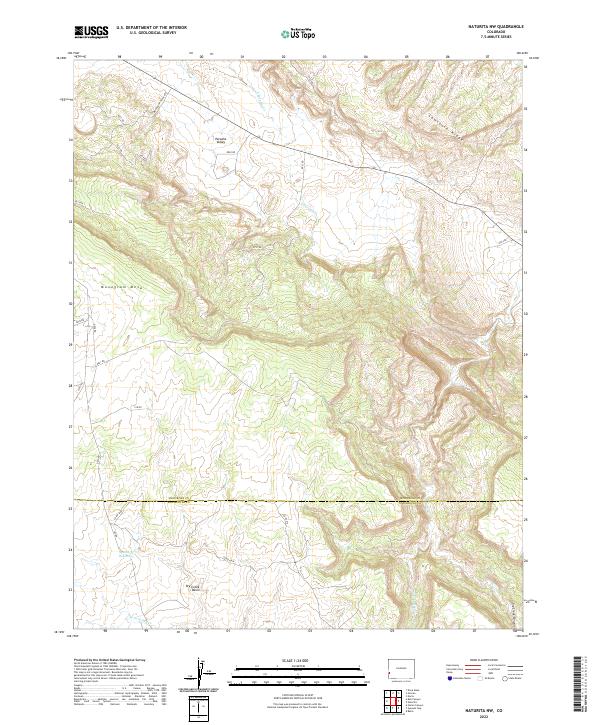 US Topo 7.5-minute map for Naturita NW CO
