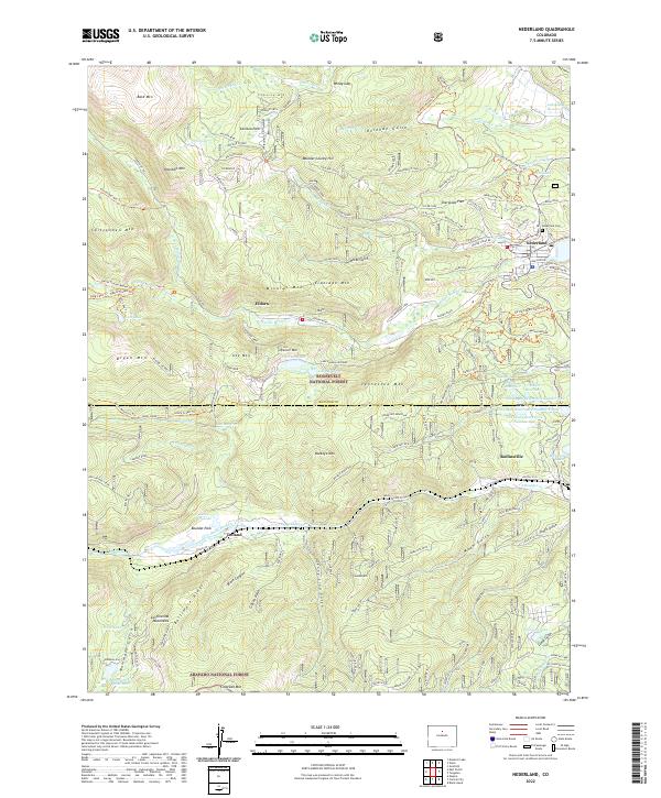 US Topo 7.5-minute map for Nederland CO