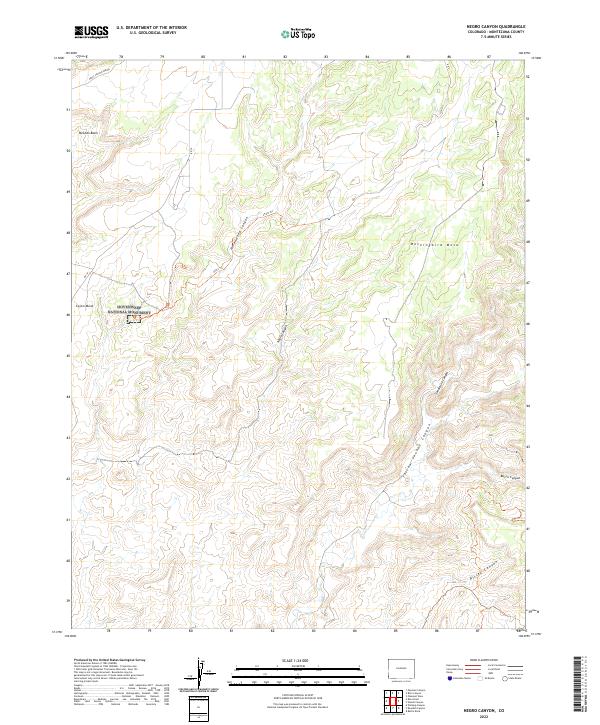 US Topo 7.5-minute map for Negro Canyon CO