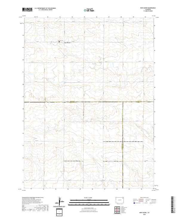 US Topo 7.5-minute map for New Haven CO