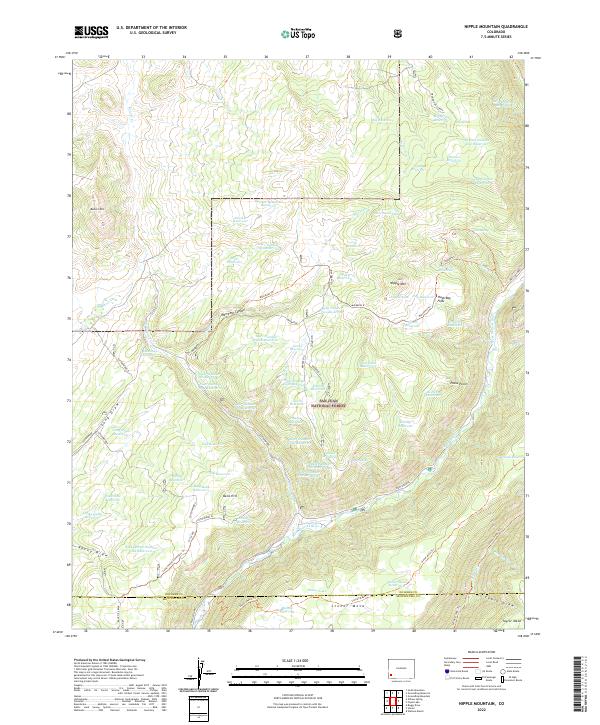 US Topo 7.5-minute map for Nipple Mountain CO