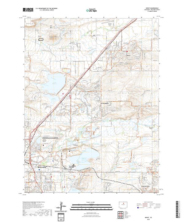 US Topo 7.5-minute map for Niwot CO