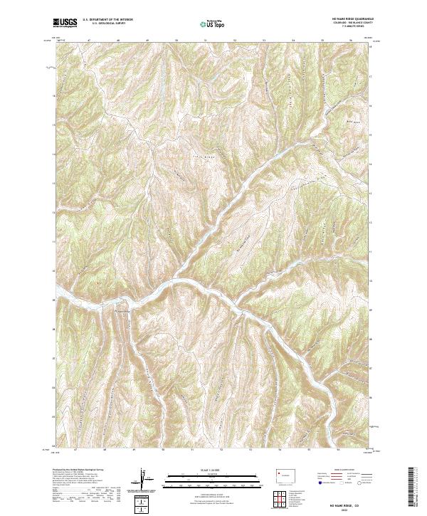 US Topo 7.5-minute map for No Name Ridge CO