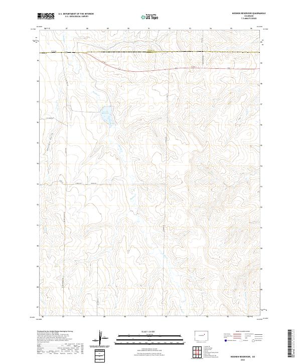 US Topo 7.5-minute map for Noonen Reservoir CO