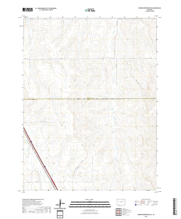 US Topo 7.5-minute map for Noonen Reservoir SW CO