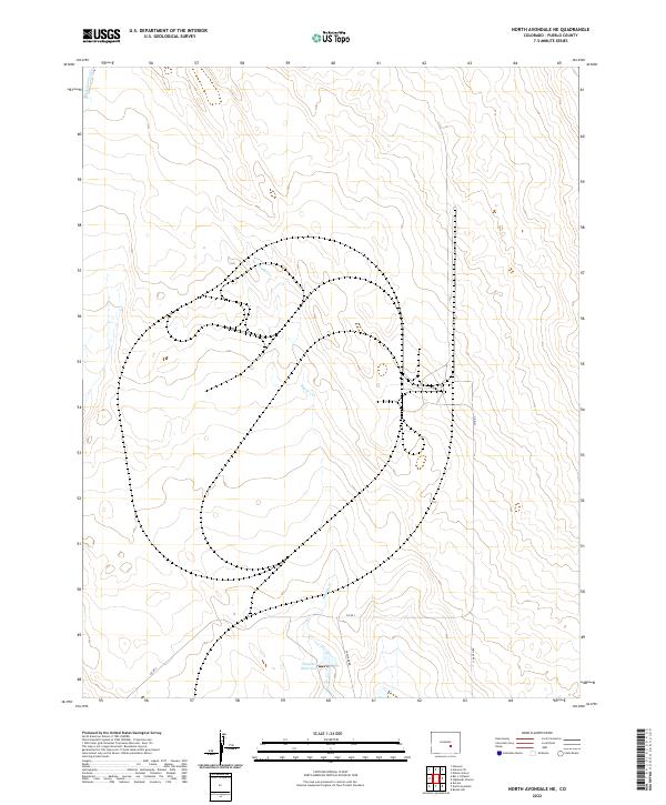 US Topo 7.5-minute map for North Avondale NE CO