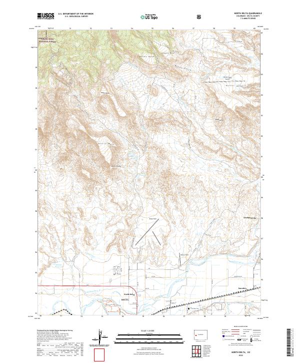 US Topo 7.5-minute map for North Delta CO