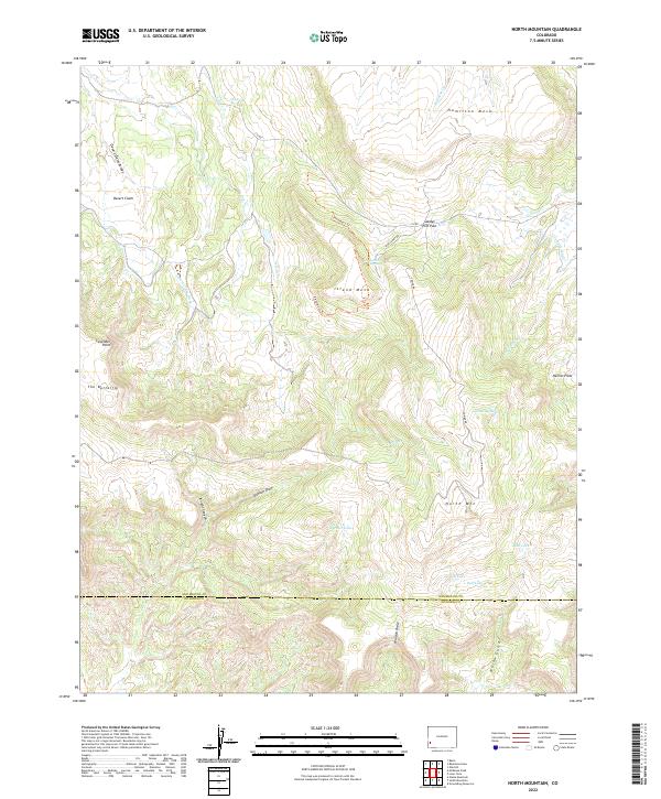 US Topo 7.5-minute map for North Mountain CO