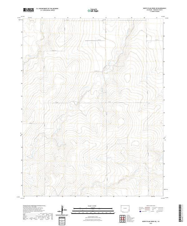 US Topo 7.5-minute map for North Plum Creek NE CO