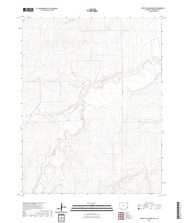 US Topo 7.5-minute map for North Plum Creek NW CO