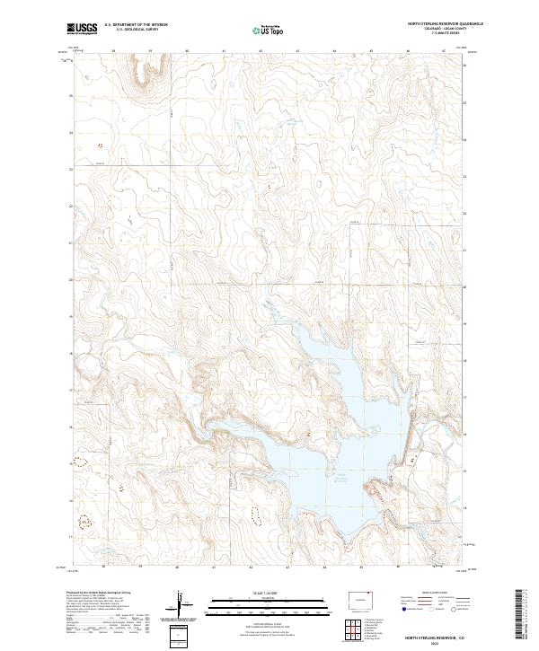 US Topo 7.5-minute map for North Sterling Reservoir CO