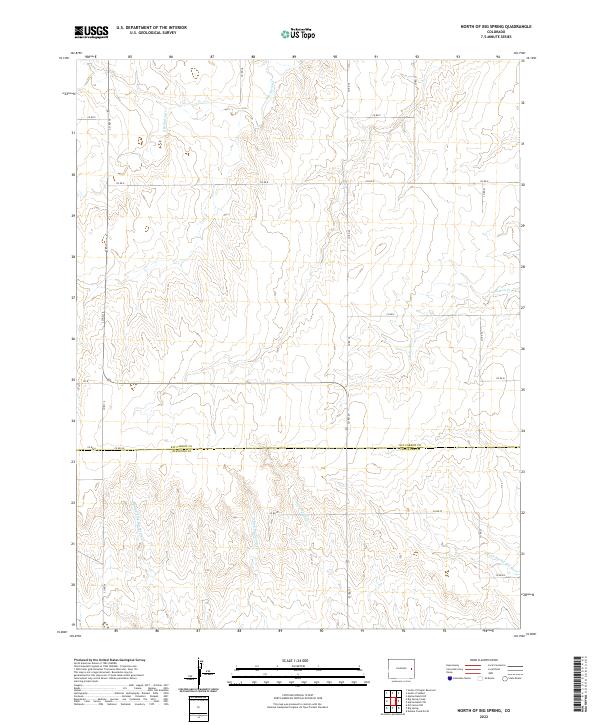 US Topo 7.5-minute map for North of Big Spring CO