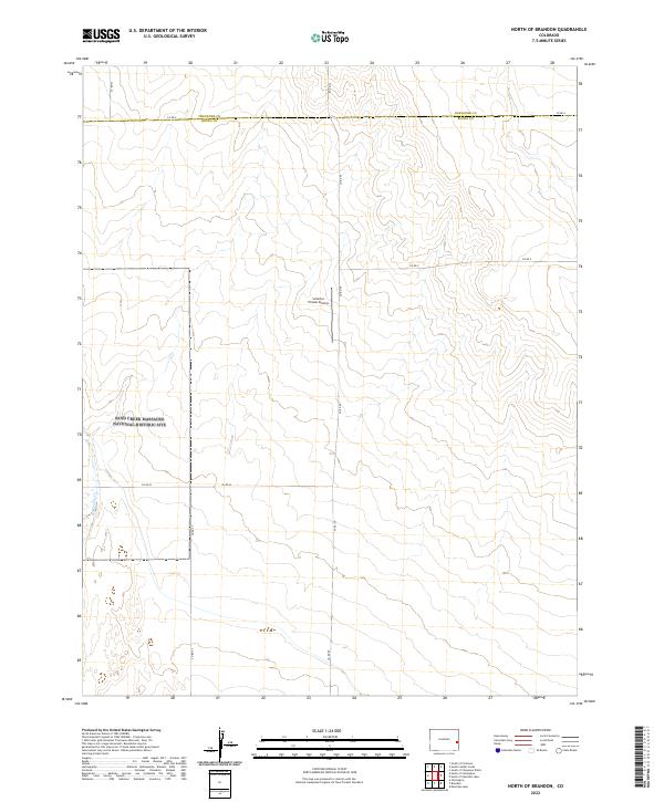 US Topo 7.5-minute map for North of Brandon CO