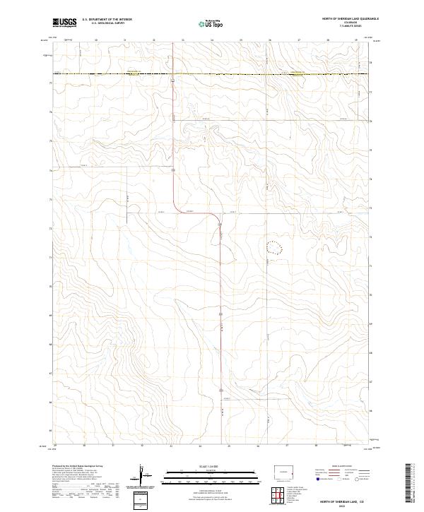 US Topo 7.5-minute map for North of Sheridan Lake CO