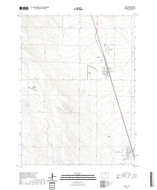 US Topo 7.5-minute map for Nunn CO
