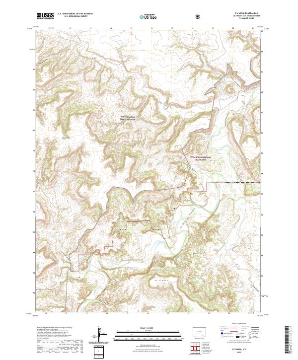 US Topo 7.5-minute map for O V Mesa CO