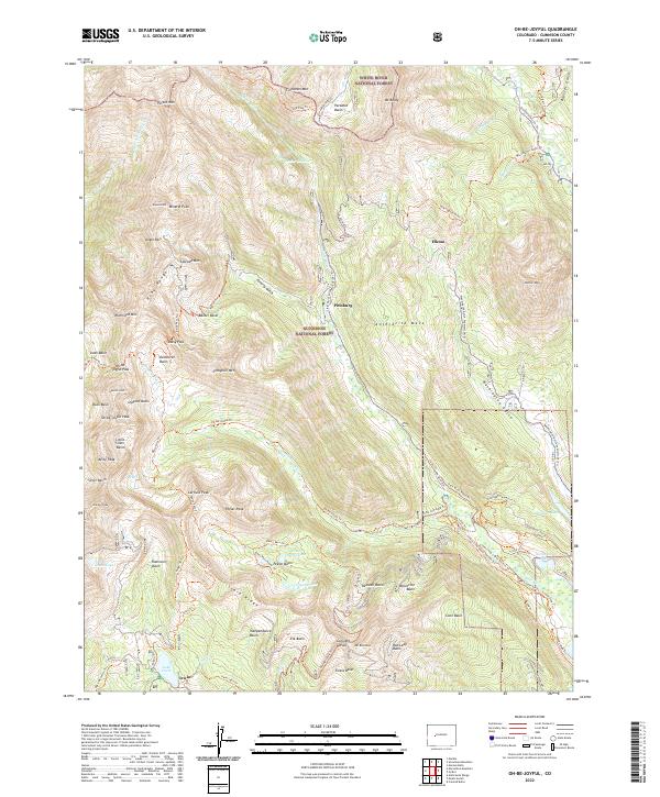 US Topo 7.5-minute map for Oh-be-joyful CO