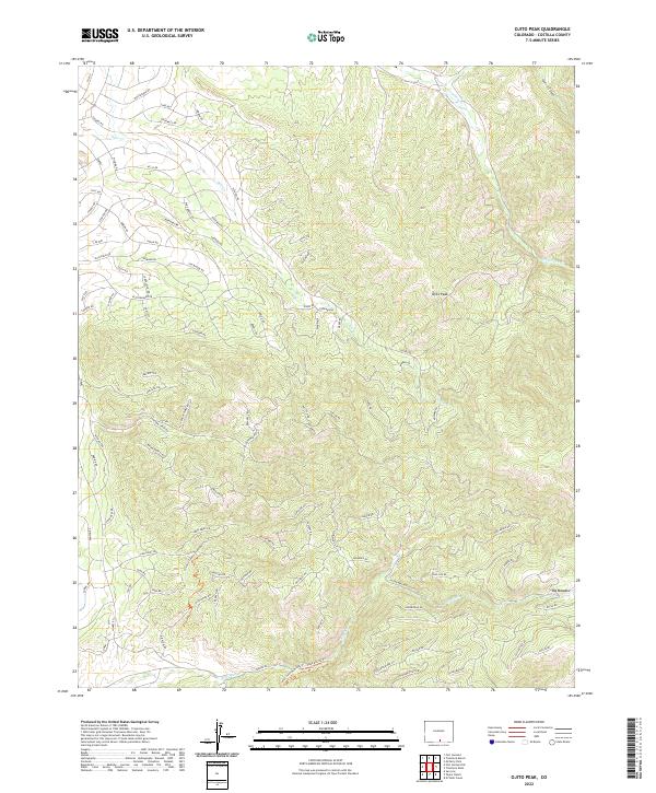 US Topo 7.5-minute map for Ojito Peak CO