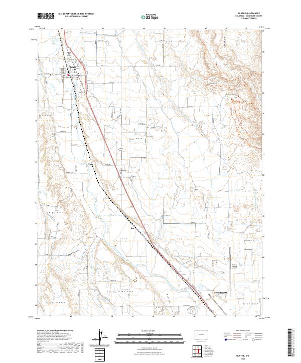 US Topo 7.5-minute map for Olathe CO