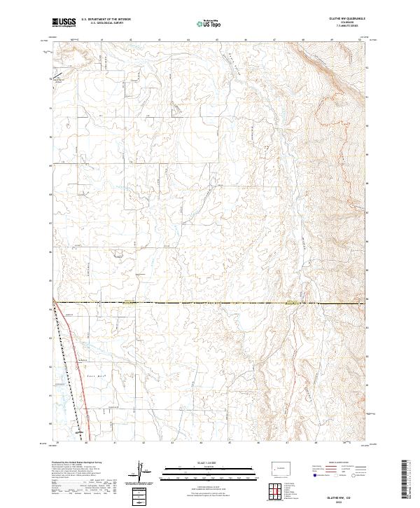 US Topo 7.5-minute map for Olathe NW CO