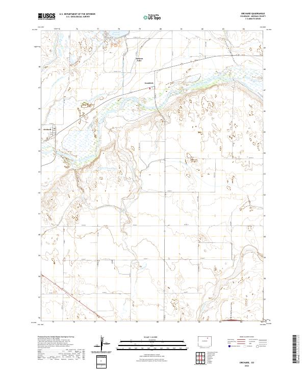 US Topo 7.5-minute map for Orchard CO