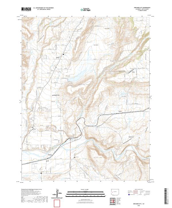 US Topo 7.5-minute map for Orchard City CO