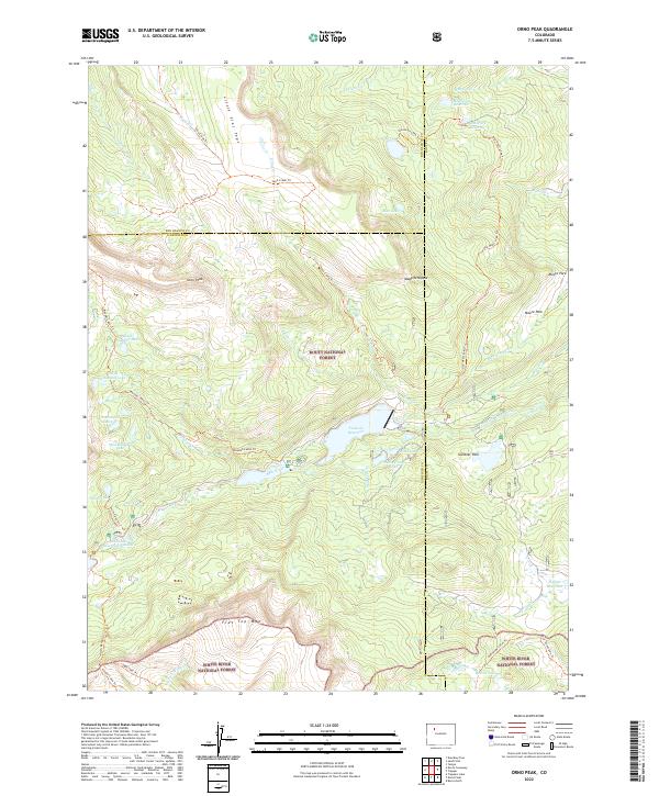 US Topo 7.5-minute map for Orno Peak CO