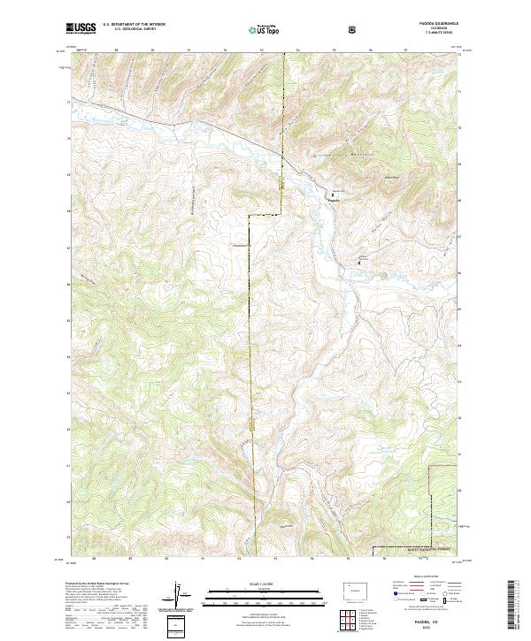 US Topo 7.5-minute map for Pagoda CO
