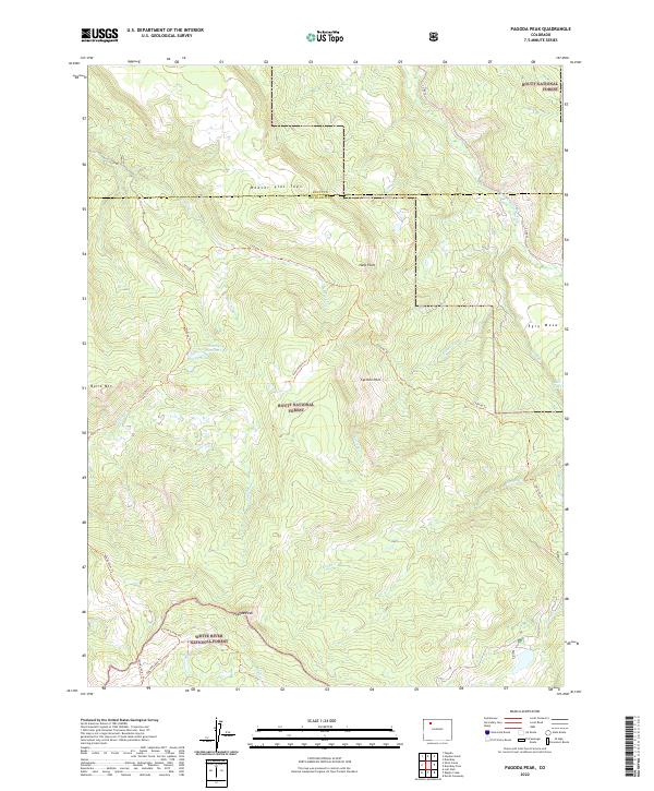 US Topo 7.5-minute map for Pagoda Peak CO