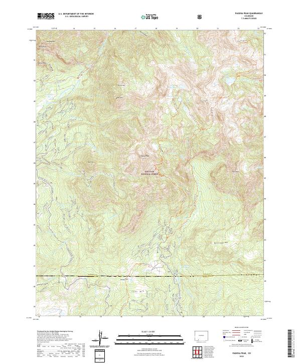 US Topo 7.5-minute map for Pagosa Peak CO
