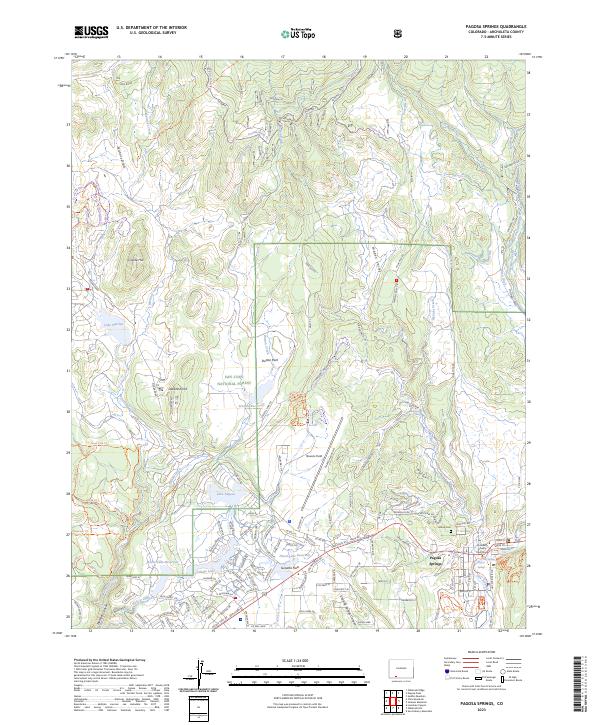 US Topo 7.5-minute map for Pagosa Springs CO