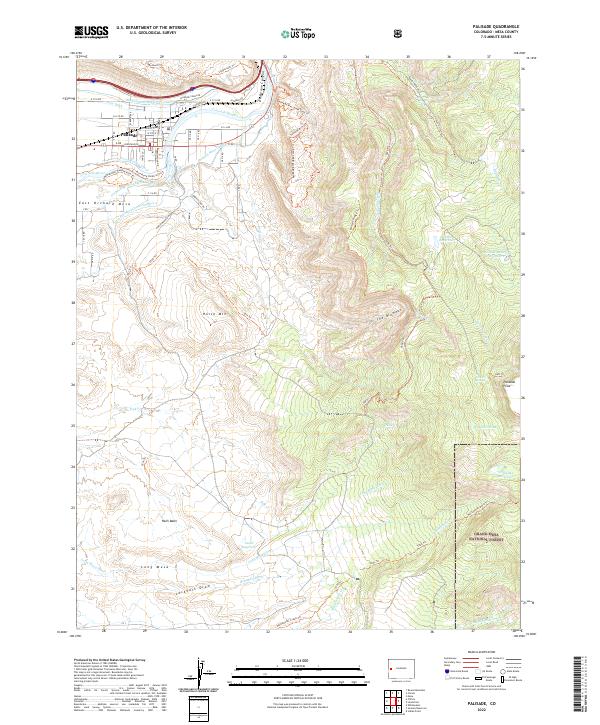 US Topo 7.5-minute map for Palisade CO