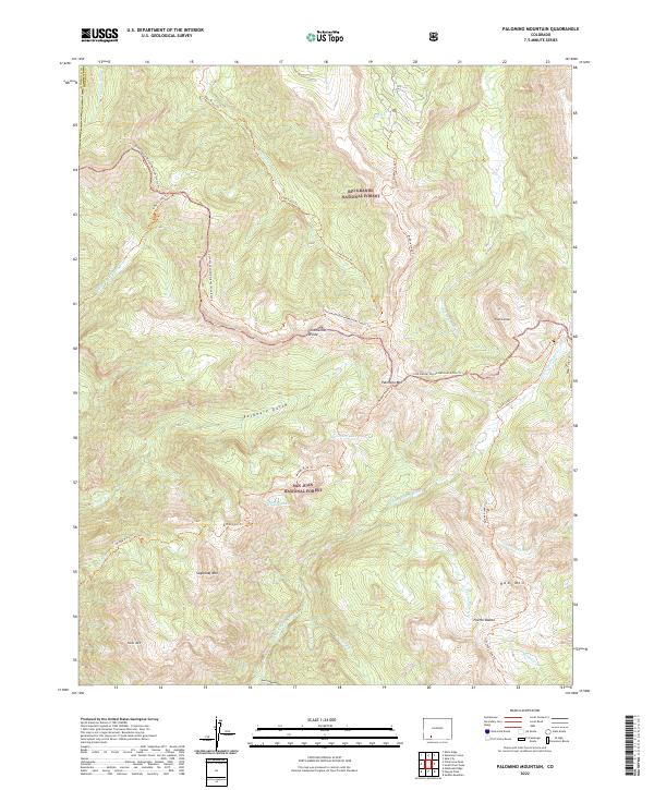 US Topo 7.5-minute map for Palomino Mountain CO