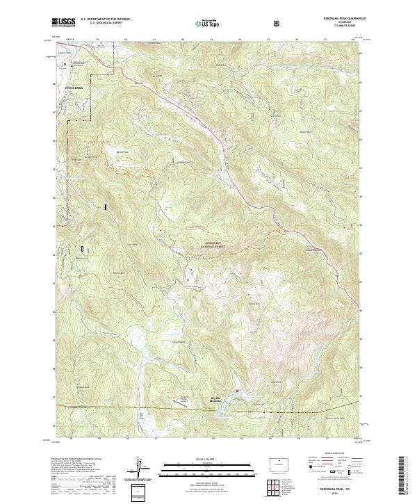 US Topo 7.5-minute map for Panorama Peak CO