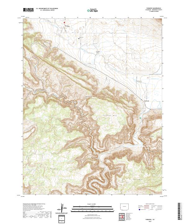 US Topo 7.5-minute map for Paradox CO