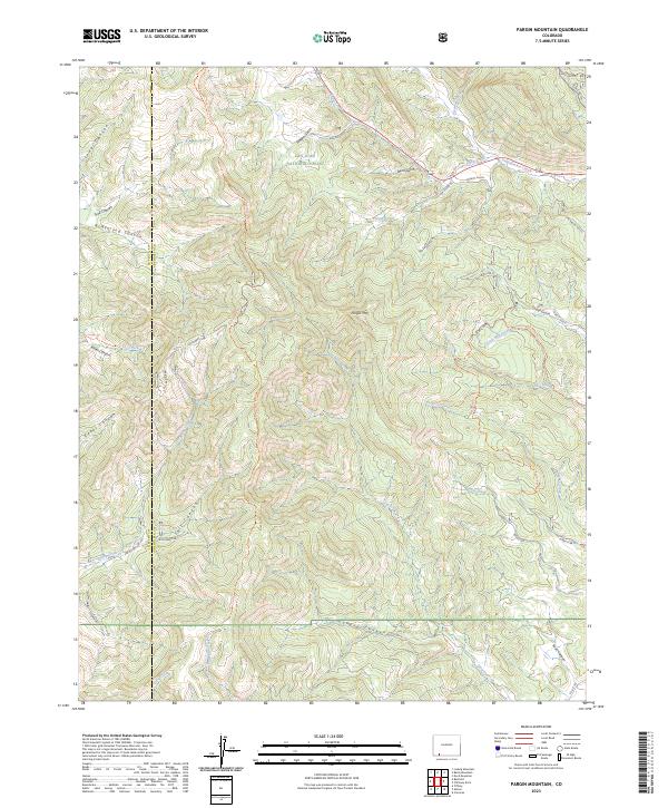 US Topo 7.5-minute map for Pargin Mountain CO